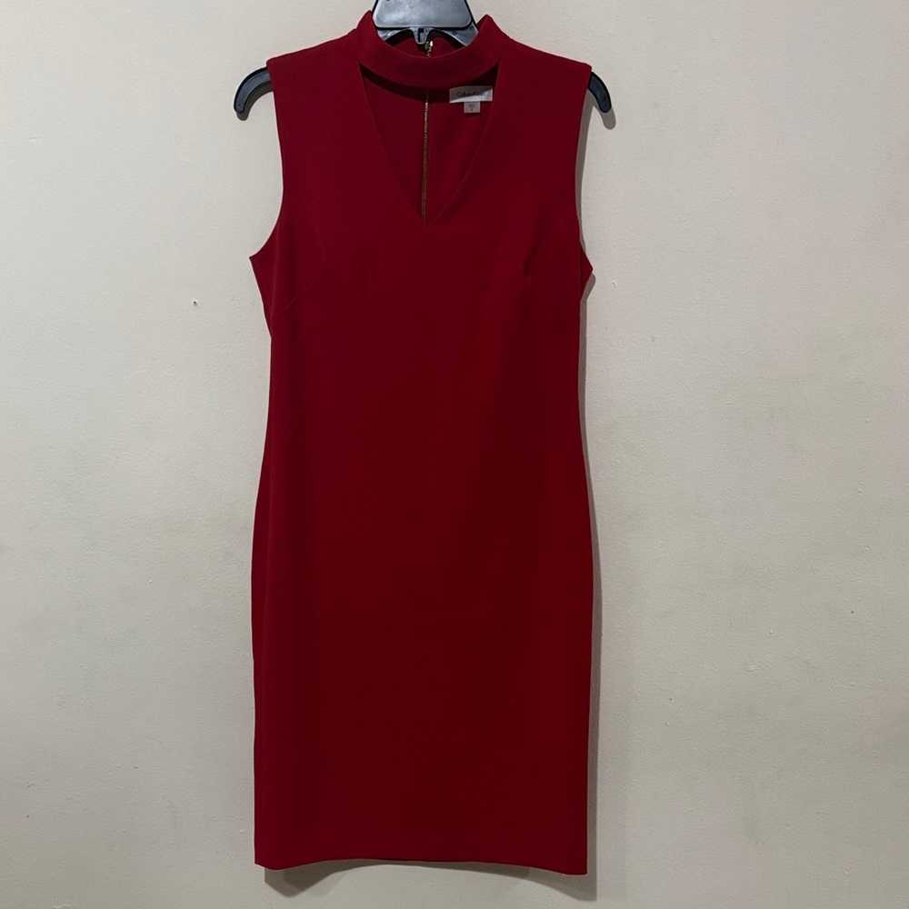 Calvin Klein Rich Red Midi Dress